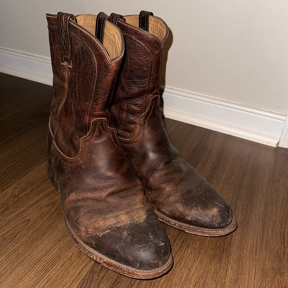 Tony Lama Men’s Round Toe Cowboy Boots - Picture 2 of 5